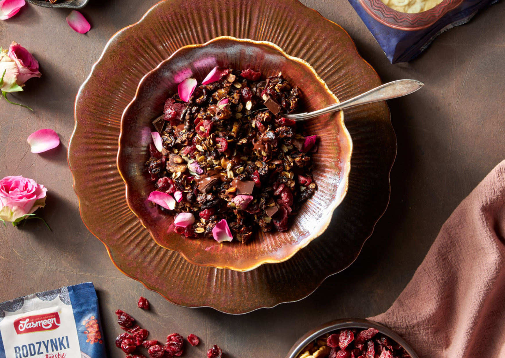 Chocolate-Rose Granola