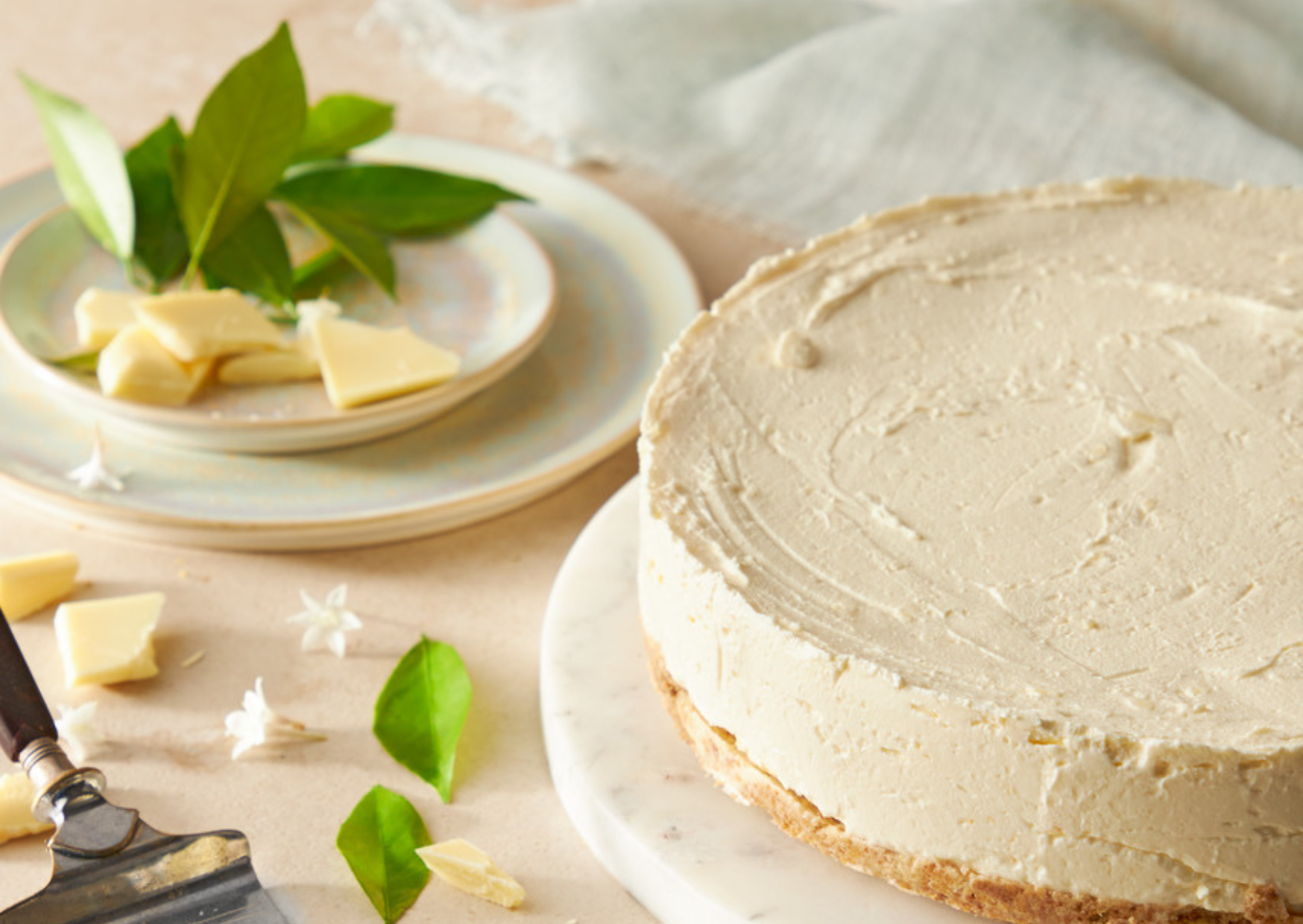 Kaltes Käsekuchen mit Schokolade